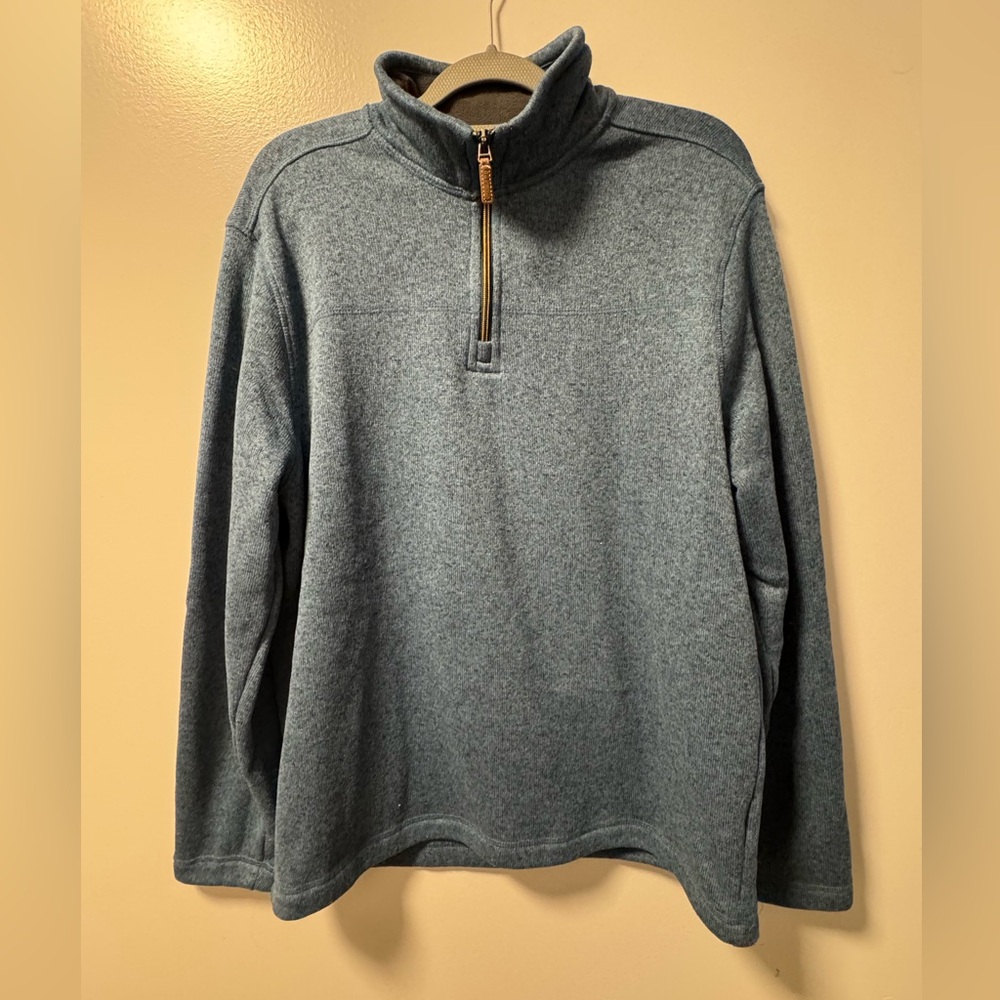 G.H. Bass & Co. Blue Zip-Up Sweater L
